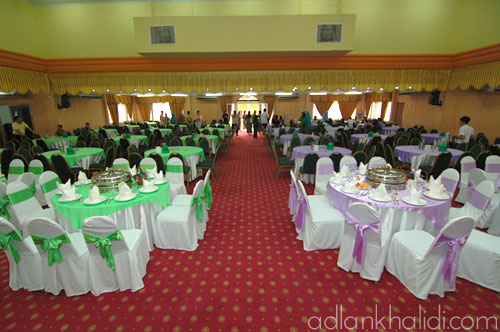 Purple and Green Wedding Showcase Wedding Reception Table Cloth